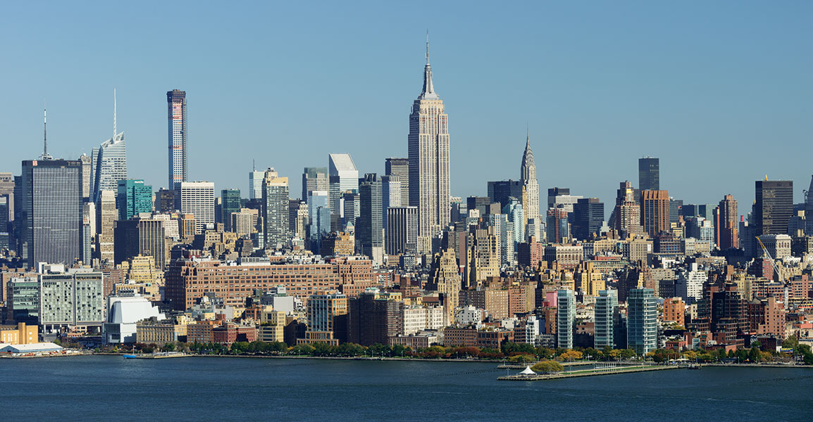 A Look into Lower Manhattan from The One Apartments Near Newport NJ