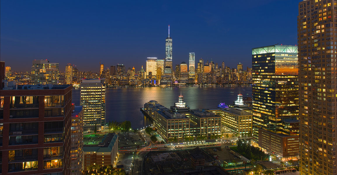 View of Hudson River and Manhattan from Jersey City Apartment Rentals