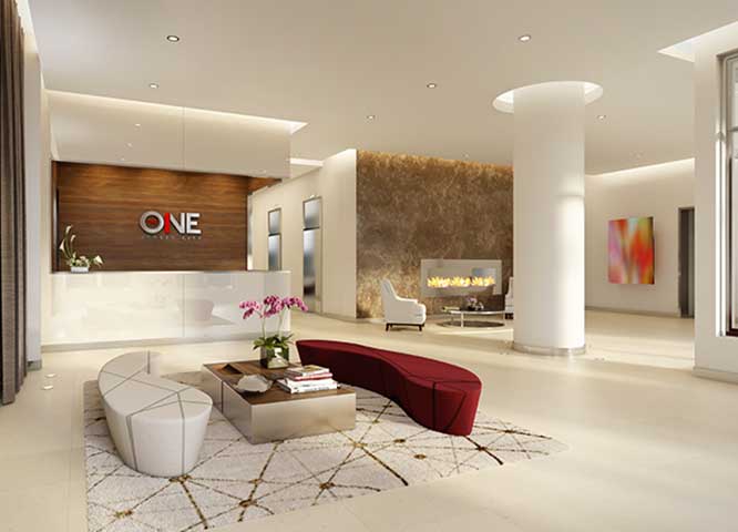 Full Lobby View in Luxury Apartment Rentals in Jersey City