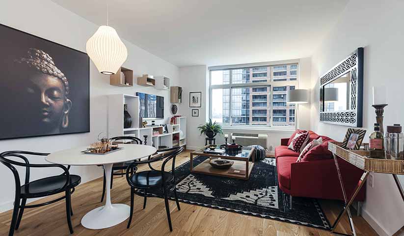 Living Room View of Apartments for Rent in Jersey City