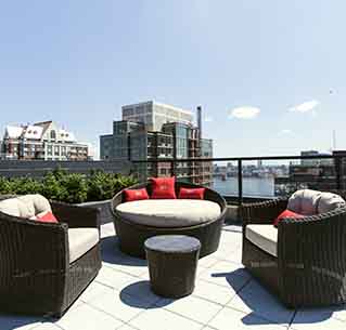 View of the City From the 110 First Street Jersey City Apartments Skylounge